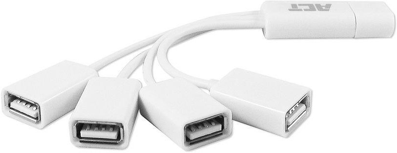 Flexibele USB hub met 4 USB 2.0 poorten ACT AC6210