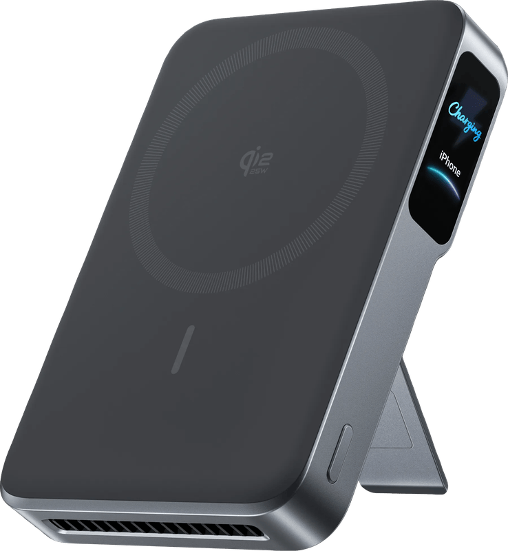Anker Draadloze Powerbank 10.000 mAh met MagSafe en Qi2 25W Grijs