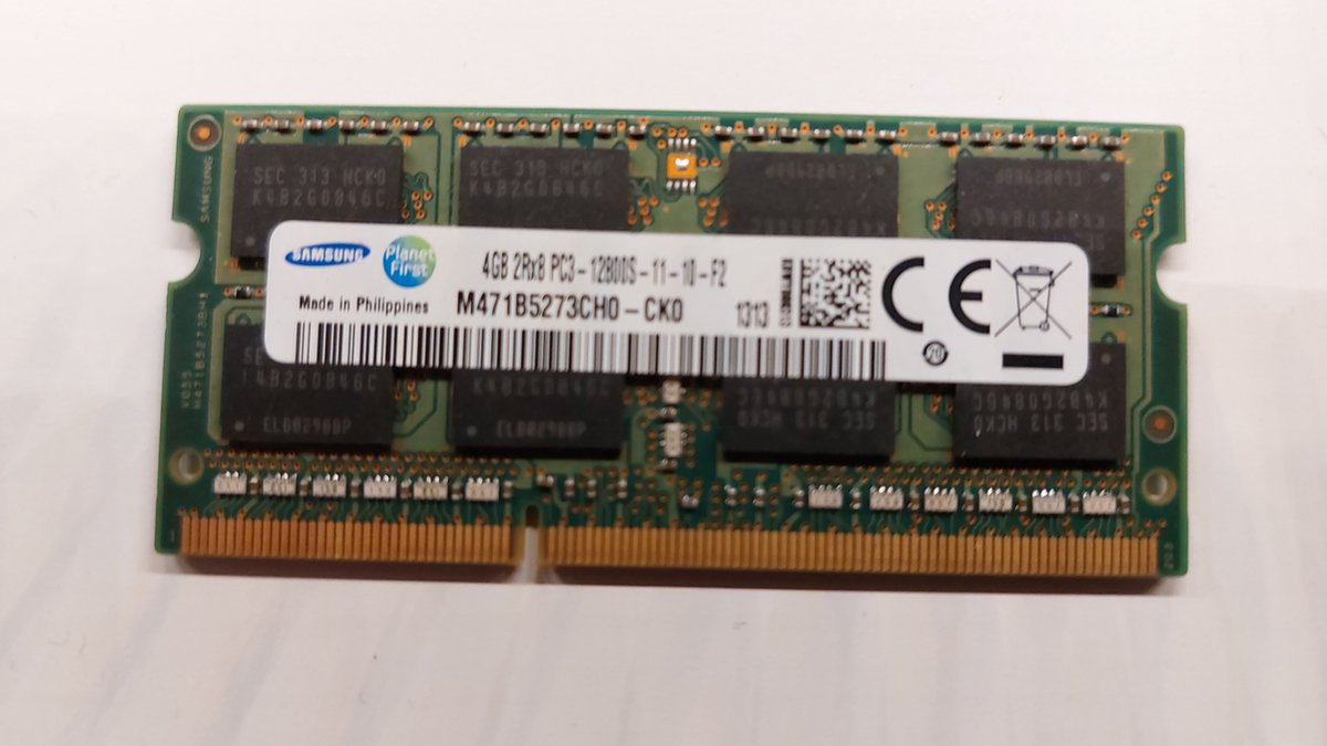 Samsung M471B5273CH0-CK0 – 4GB DDR3 RAM – 1600MHz – PC3-12800S – 204-Pin SO-DIMM – CL11 – 1,5V