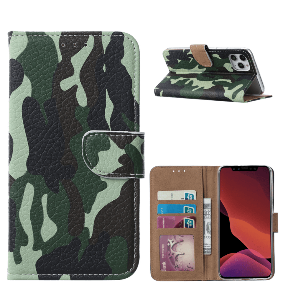 Bookcase Telefoonhoes Legerprint iPhone 13 Pro Max