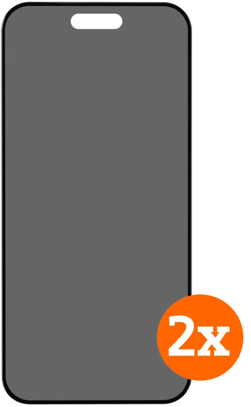 BlueBuilt Apple iPhone 16 Pro Privacy Filter Screenprotector Glas Duo Pack