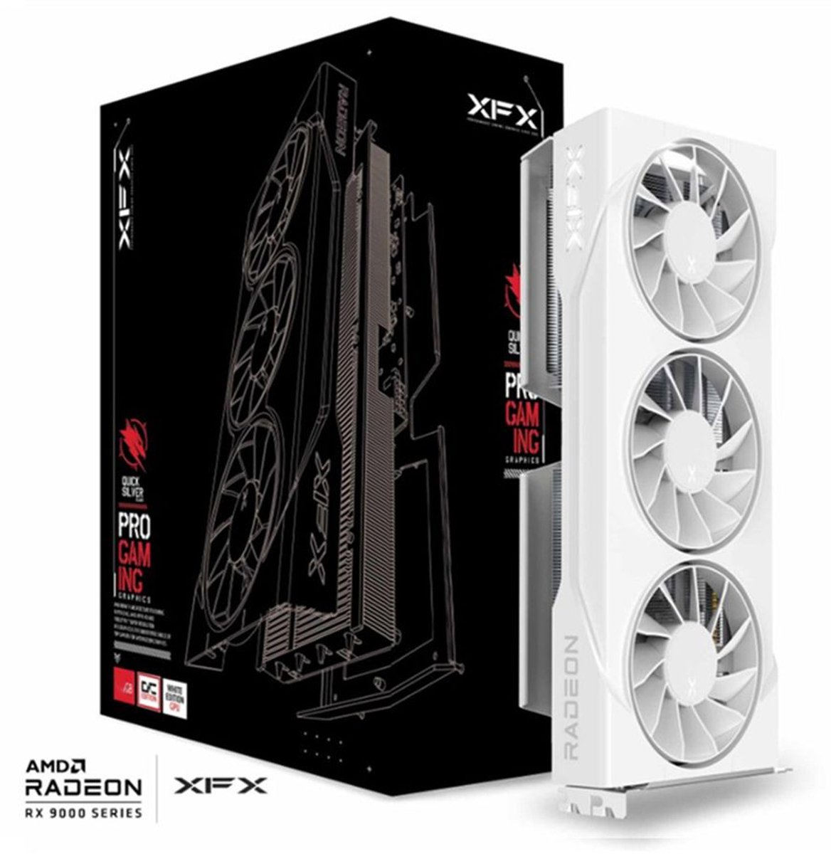 XFX RX-96TS316W7 videokaart AMD Radeon RX 9060 XT 16 GB GDDR6