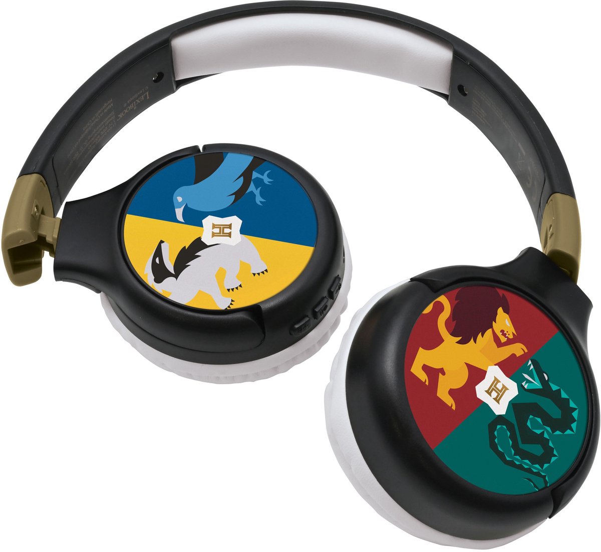 2-in-1 Bluetooth® en Bedrade comfortabele opvouwbare Koptelefoon met veilige volumebeperking Harry Potter Design