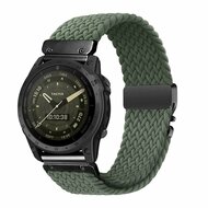 Braided nylon band met parachute sluiting - Groen - Garmin Fenix 7X / 6X / 5X