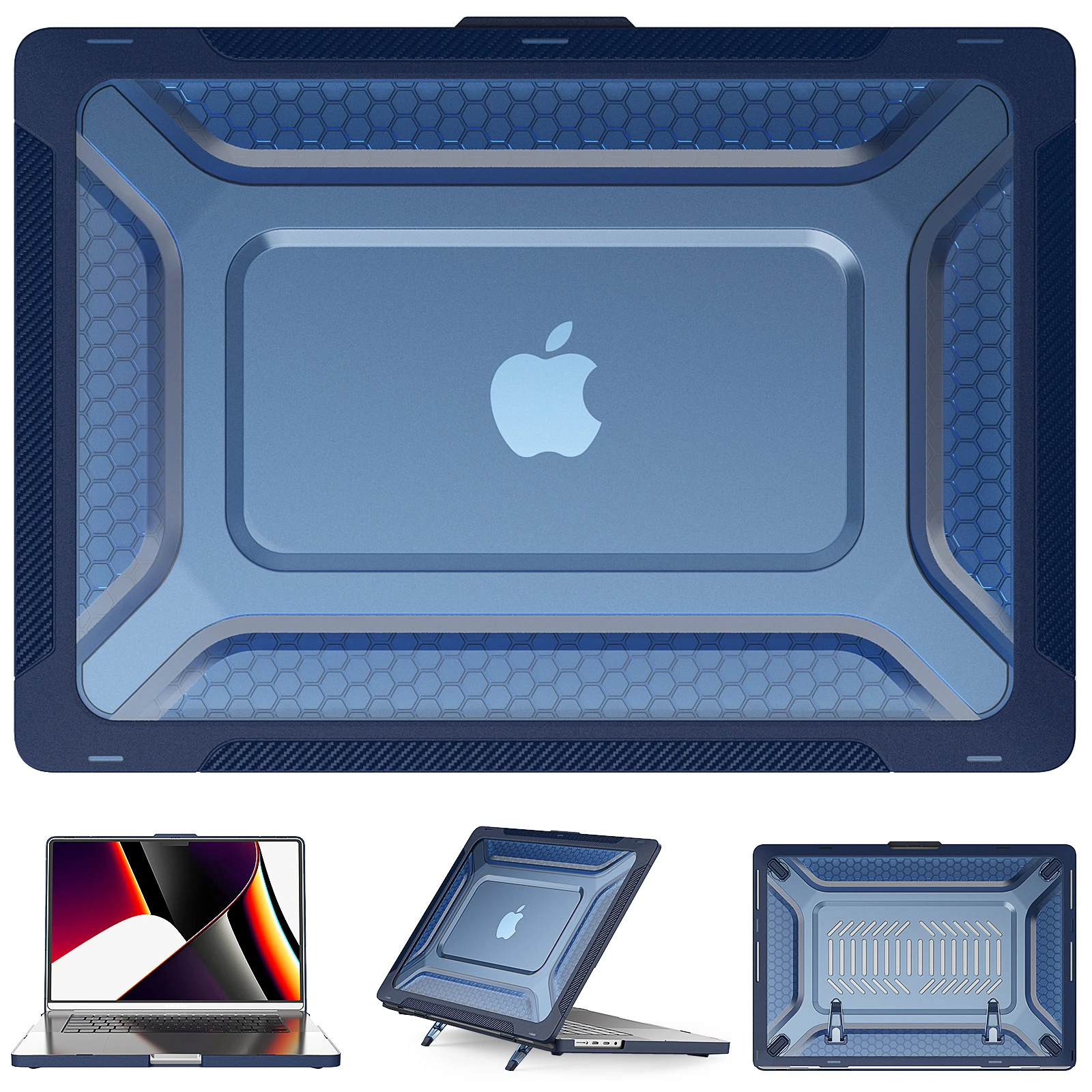 Turtle Shift Laptopcover Shield MacBook Pro 16 inch 2026 / 2025 / 2023 / 2021 - Blauw