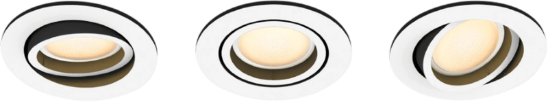 Philips Hue Milliskin inbouwspot White Ambiance - rond - Wit - 3-pack
