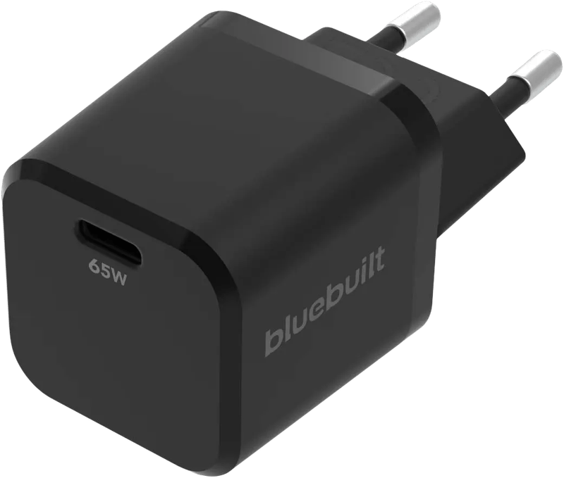 BlueBuilt 65W GaN Usb C Oplader Zwart