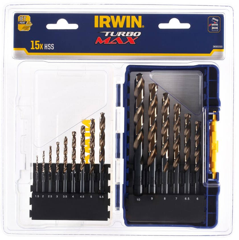 Irwin metaalborenset Turbomax 15-delig