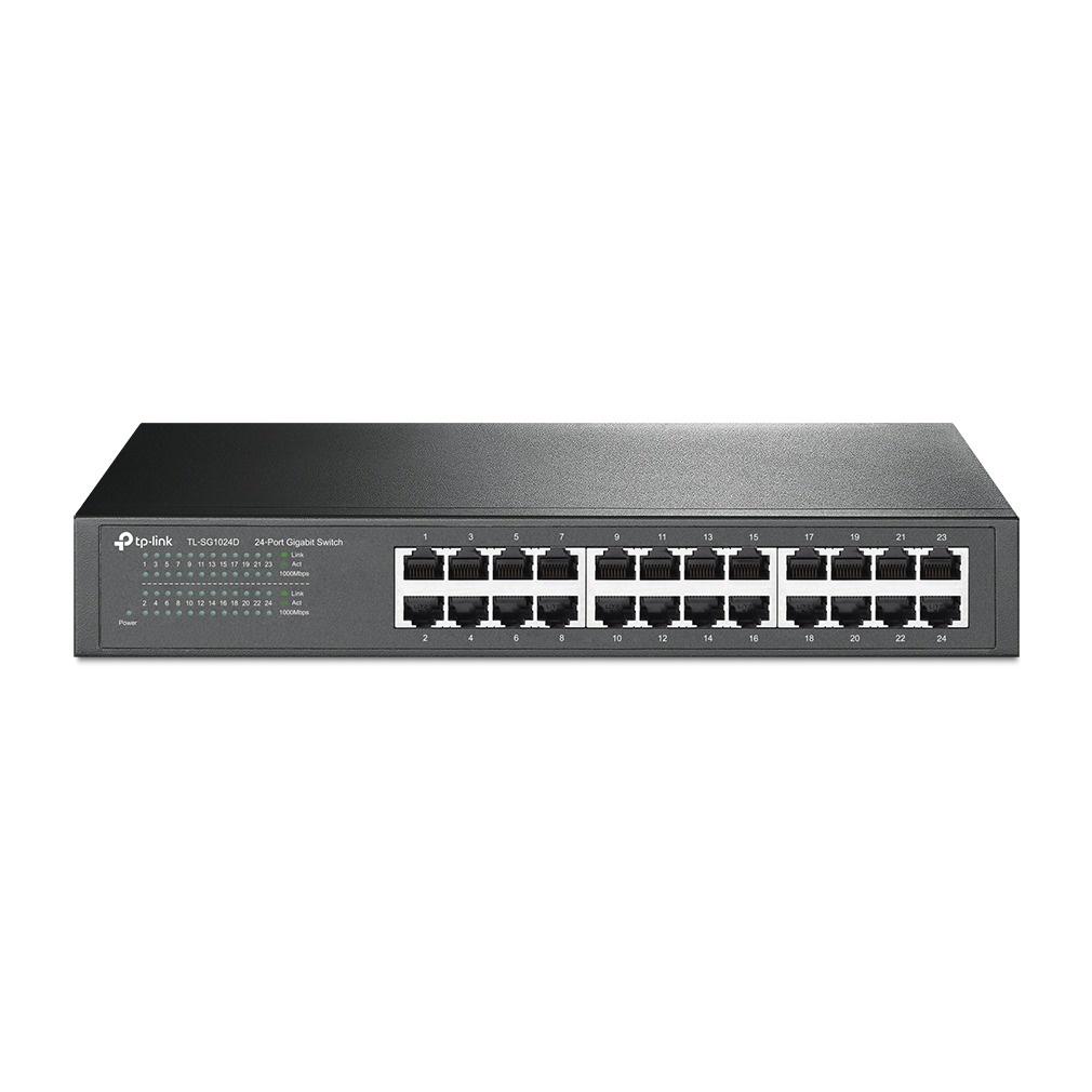 TP-Link TL-SG1024D 24-Port Gigabit Desktop/Rackmount Switch Switch Grijs
