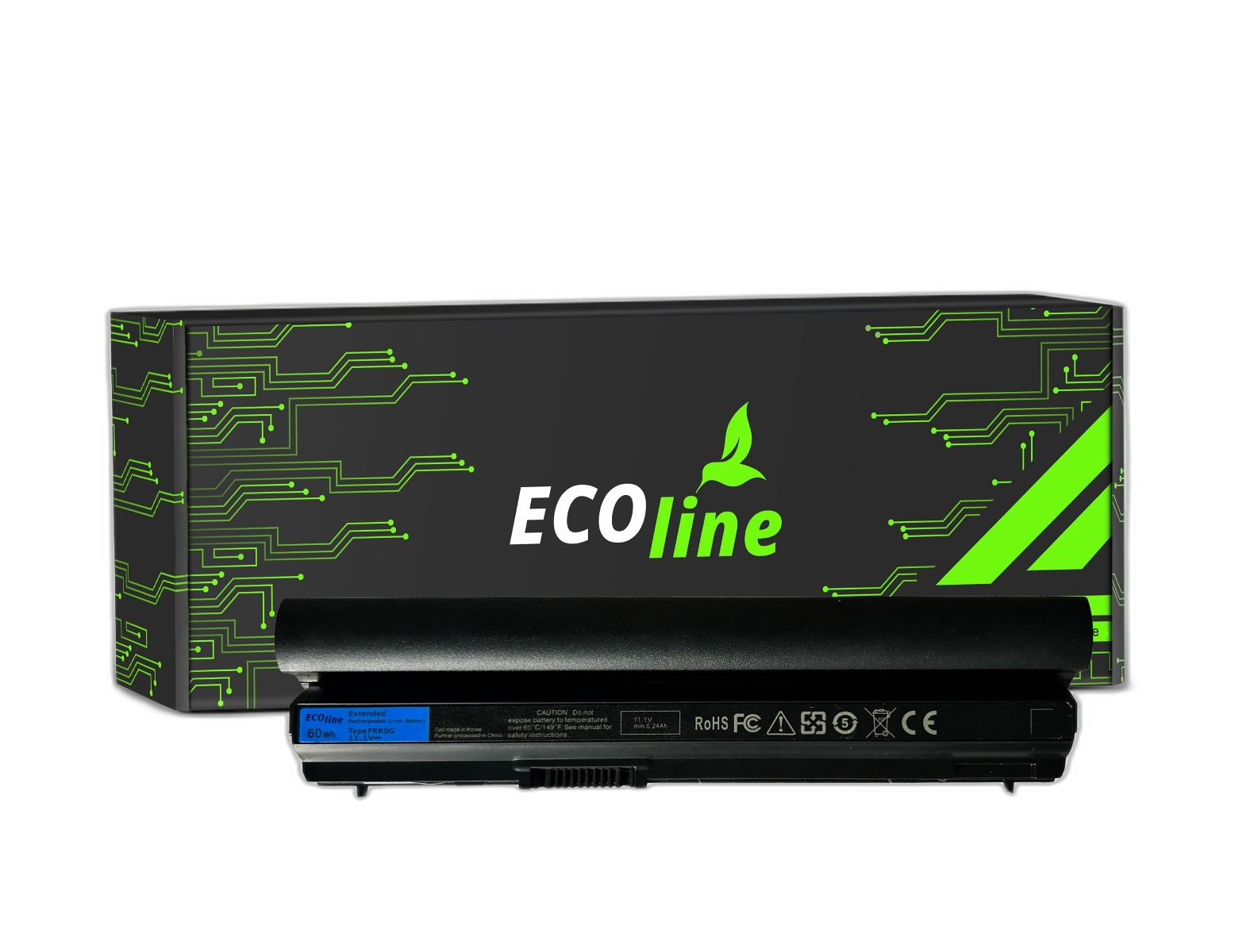 EcoLine - RFJMW FRR0G Batterij Compatibel Met De Dell Latitude E6220 E6230 E6320 E6320 / 11.1V 4400mAh