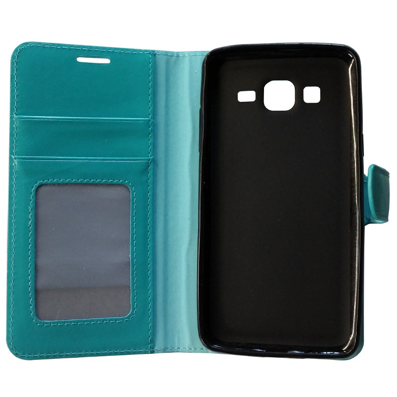 Galaxy On5 hoesje aqua blauw