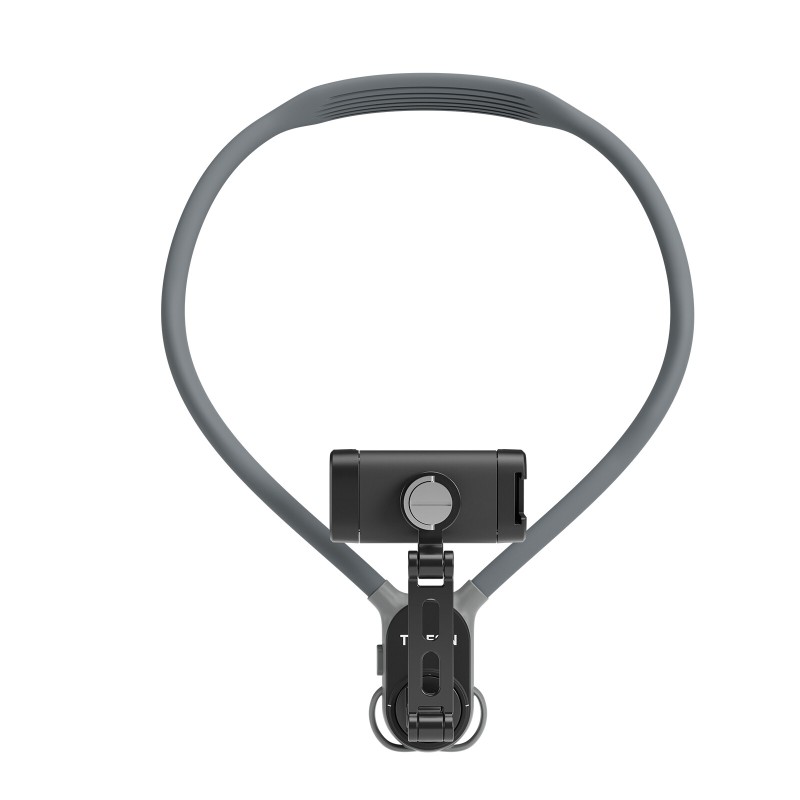 Telesin smartphone neck mount met metalen klem grijs