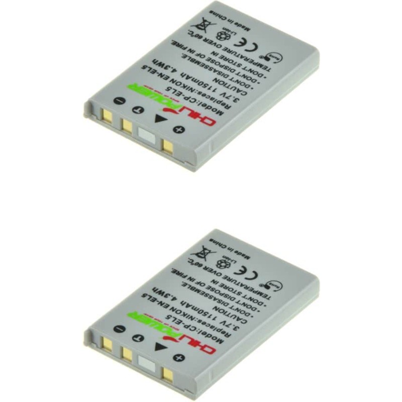 ChiliPower EN-EL5 accu voor Nikon - 1150mAh - 2-Pack