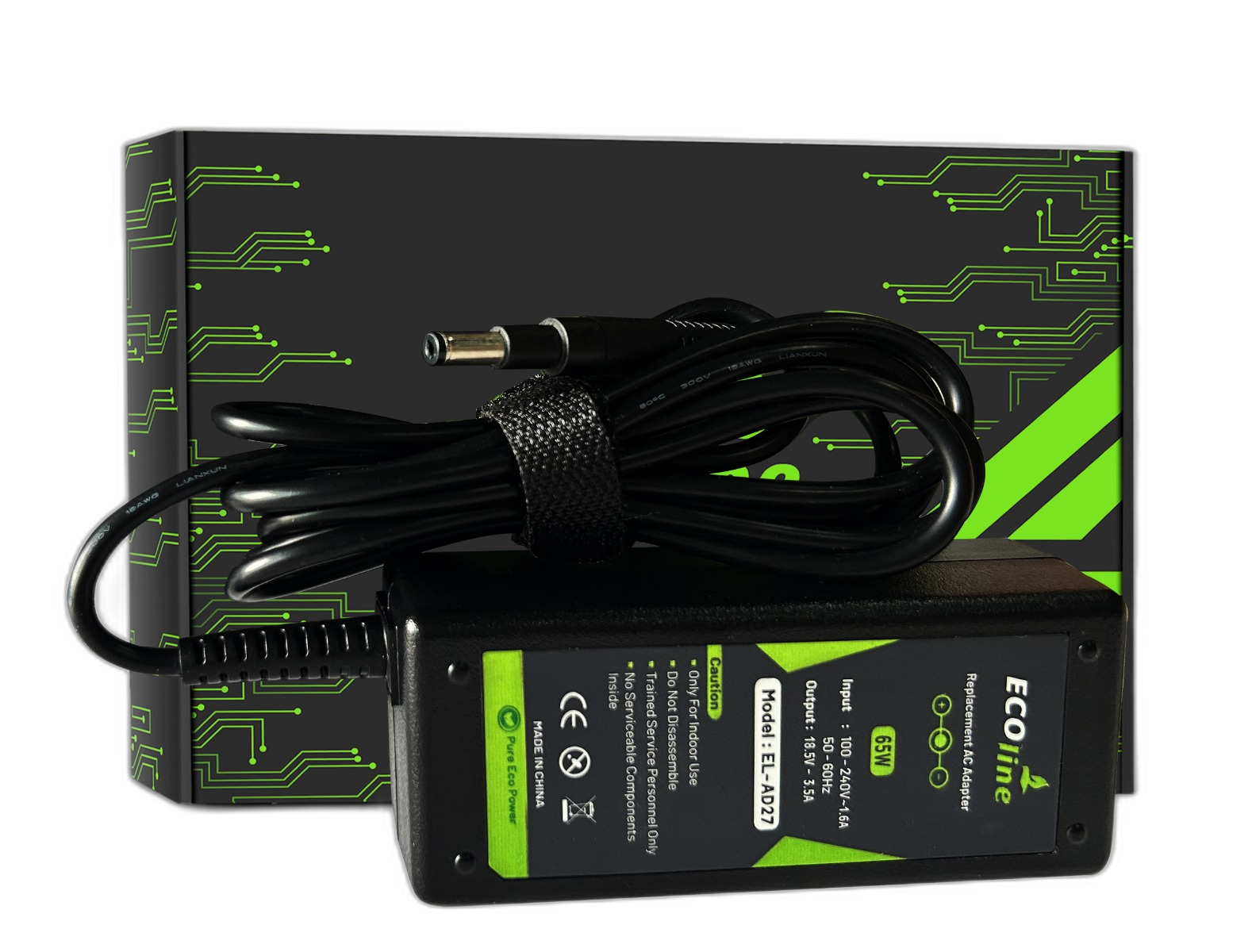 EcoLine - Oplader / AC Adapter - Compatibel Met De HP Pavilion DV2000 DV6000 DV8000 Compaq 6730b 6735b nc6120 nc6220 nx6110 - 18.5V 3.5A 65W