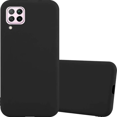 Huawei P40 Lite Hoesjes - Siliconen Backcover - Flexibel - Schokbestendig - Zwart