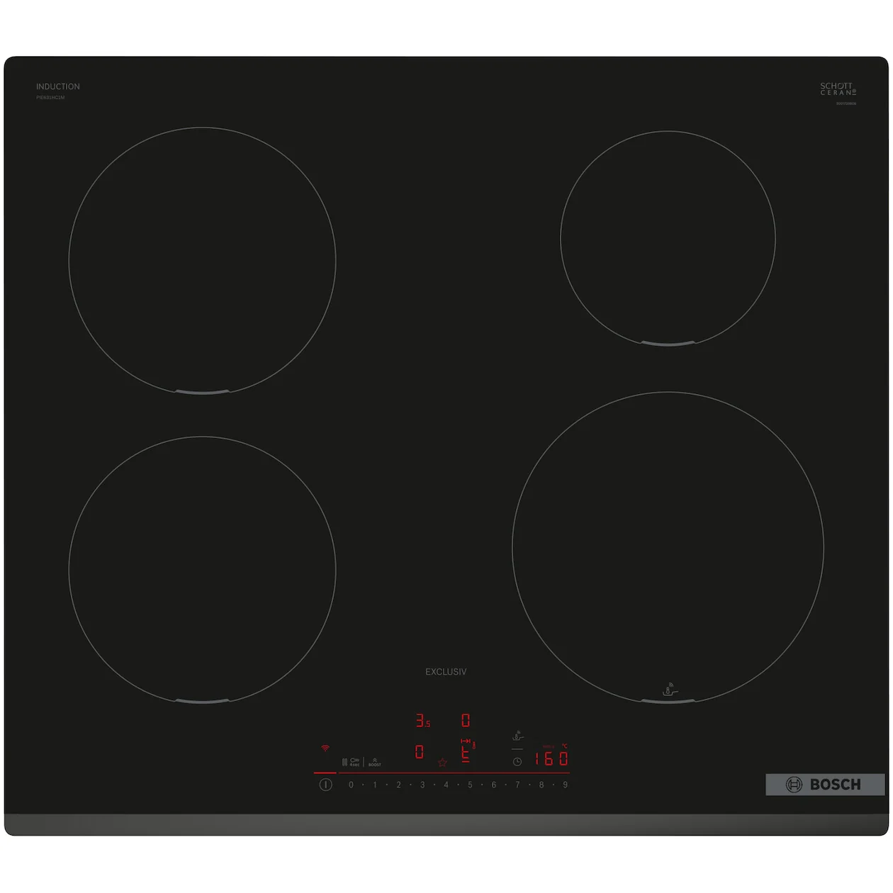 Bosch PIE631HC1M EXCLUSIV Inductie kookplaat Zwart