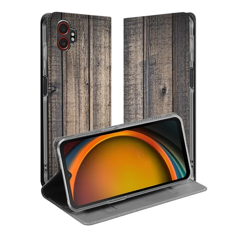 Bookcase Samsung Galaxy Xcover 7 Pro Steigerhout