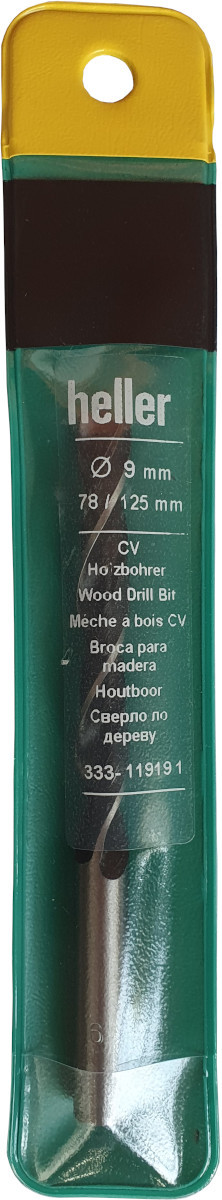 Heller houtspiraalboor CV 9x125mm