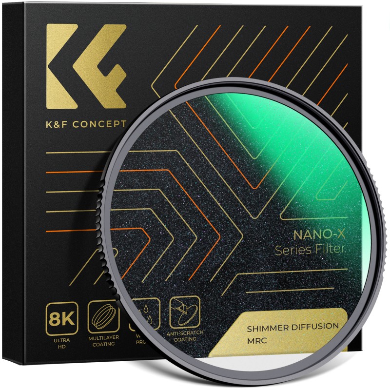 K&F Concept Shimmer Diffusion Filter Nano X 55mm voor zachte highlights en scherpe beelden