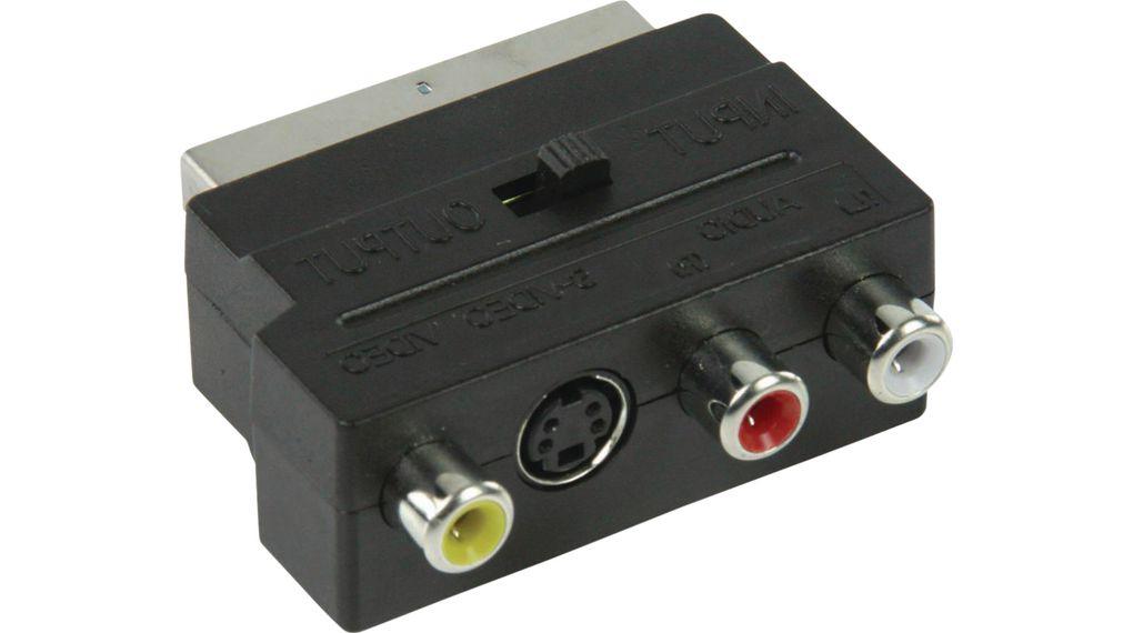 Nedis 3x RCA + S-VHS naar Scart