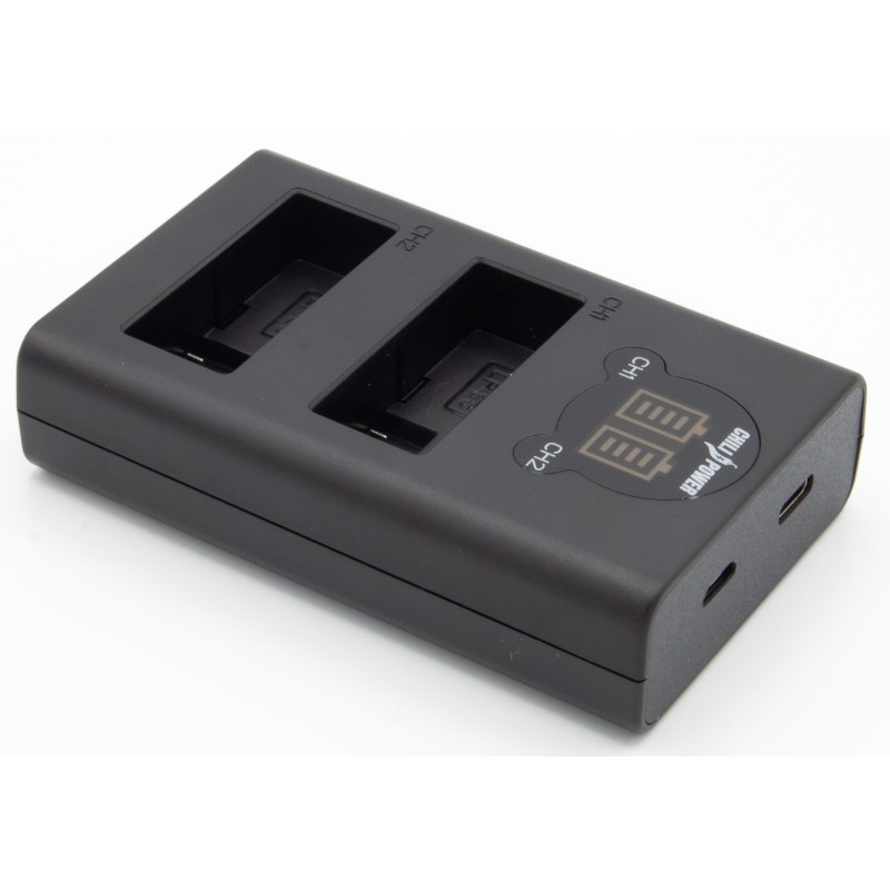 ChiliPower Canon LP-E8 dubbellader voor 2 camera accu's (tegelijk)