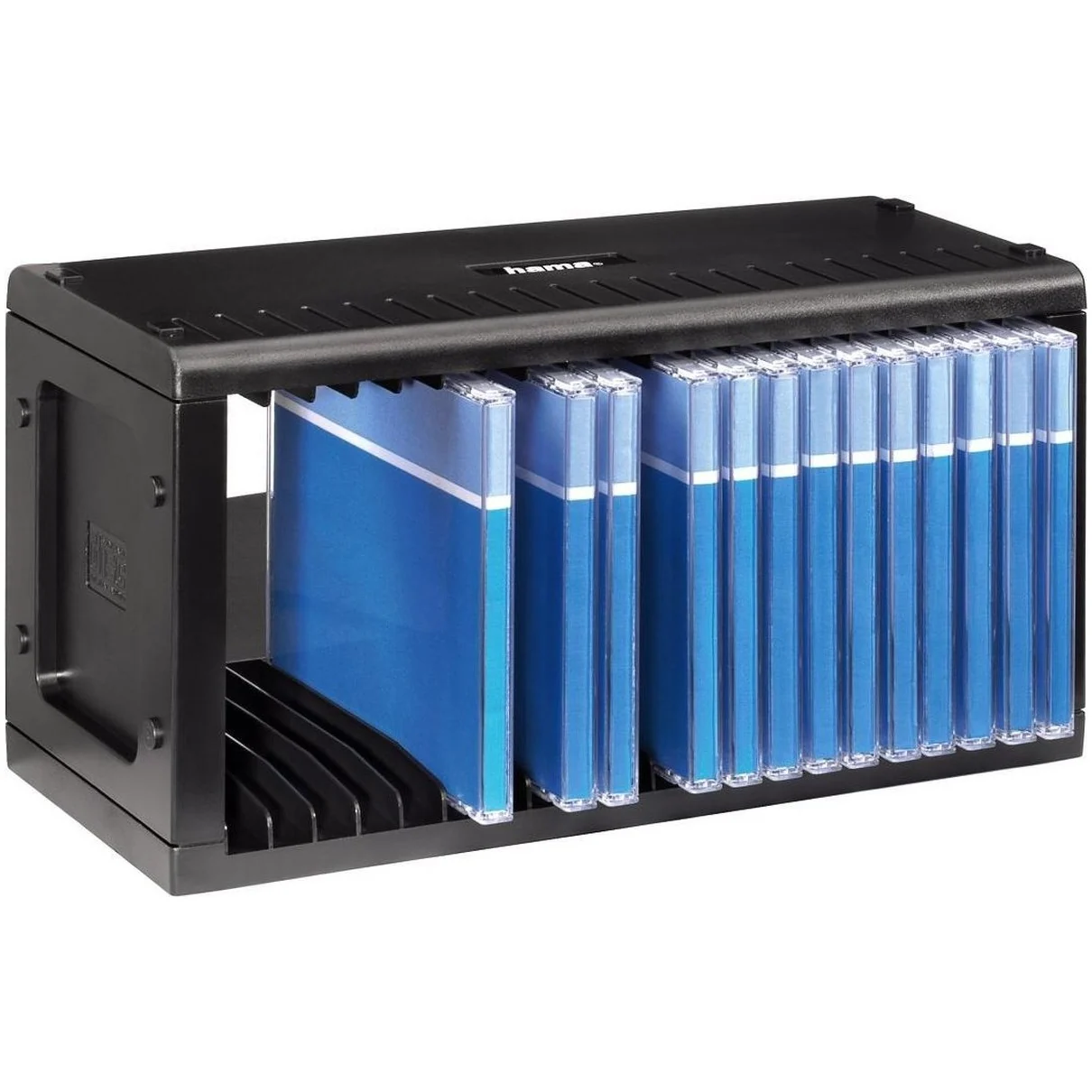 Hama Rek voor 20 CD/DVD/Blu-ray Audio accessoire Zwart