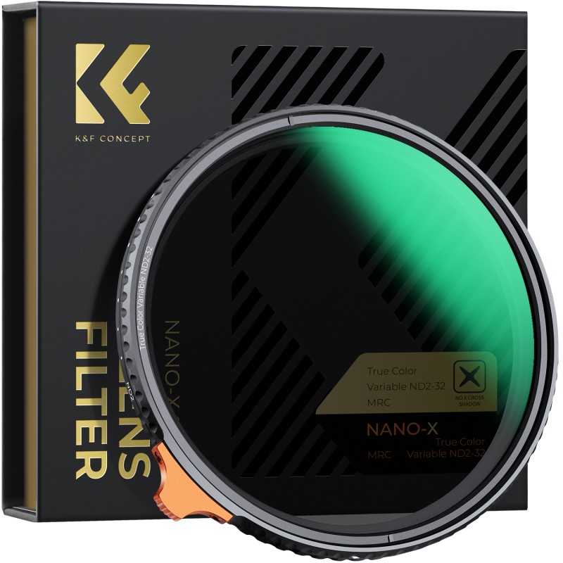 K&F Concept True Color variabel ND2-32 filter Nano X 82mm voor professionele fotografie