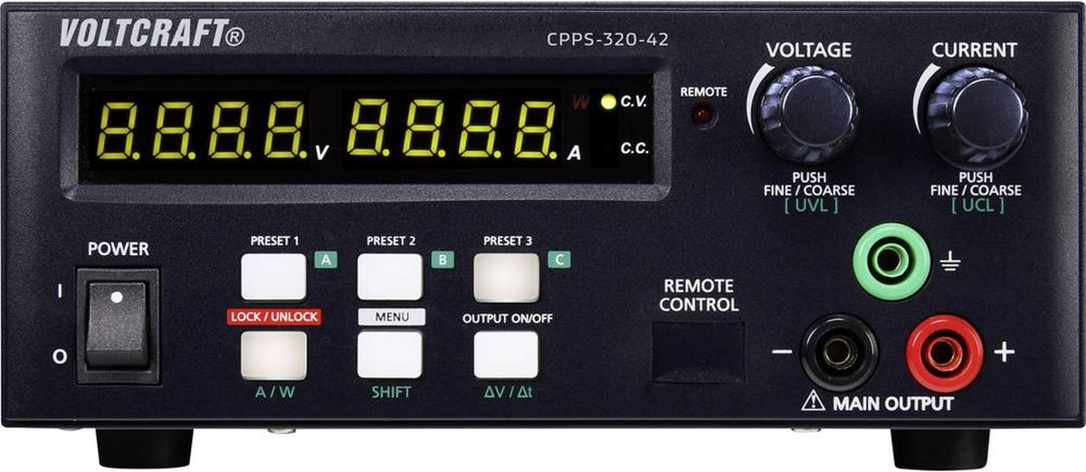 VOLTCRAFT CPPS-320-42 Labvoeding, regelbaar 0.02 - 42 0.01 - 20 A 320 W USB Op afstand bedienbaar, Programmeerbaar, Aut