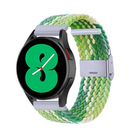 Braided nylon bandje - Groen / lichtgroen - Garmin Vivoactive 6 / Vivoactive 5 / Vivoactive 3