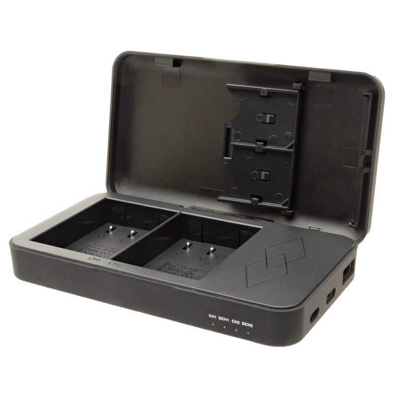 Powercase voor Panasonic DMW-BLK22 - Duo lader, powerbank en bewaarcase in 1