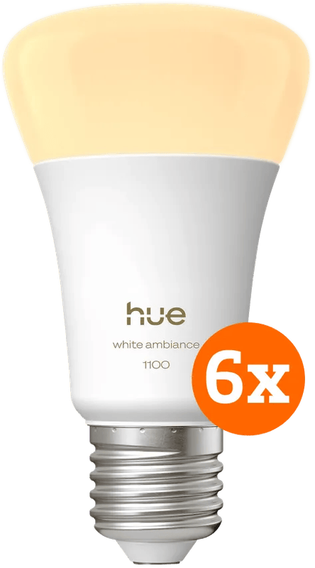 Philips Hue A60 White Ambiance E27 1100lm 6-Pack