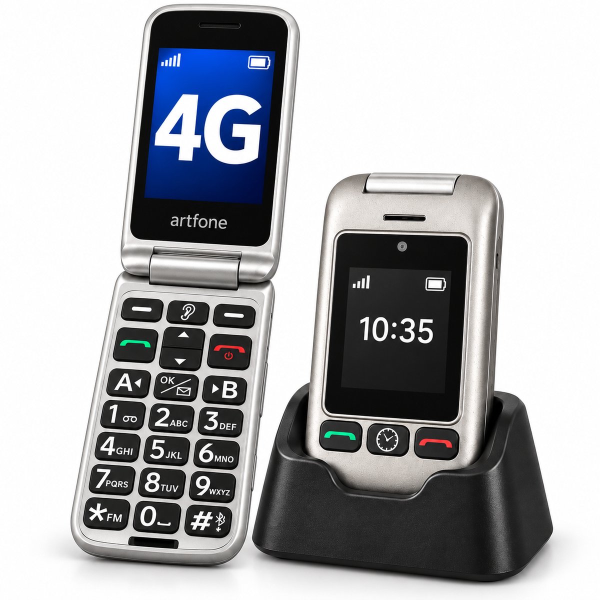 Artfone G6 Senioren Telefoon 4G - Klaptelefoon Dubbel Scherm - SOS Noodknop - GSM Dumbphone