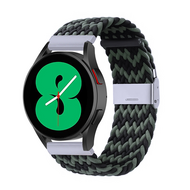Braided nylon bandje - Groen / zwart - Garmin Vivoactive 6 / Vivoactive 5 / Vivoactive 3
