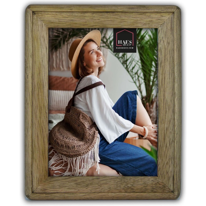 Haes Deco Houten Fotolijst Malaga in rustiek bruin voor 1 foto 15x20 cm (formaat 19,8 x 24,8 cm) - SP11420