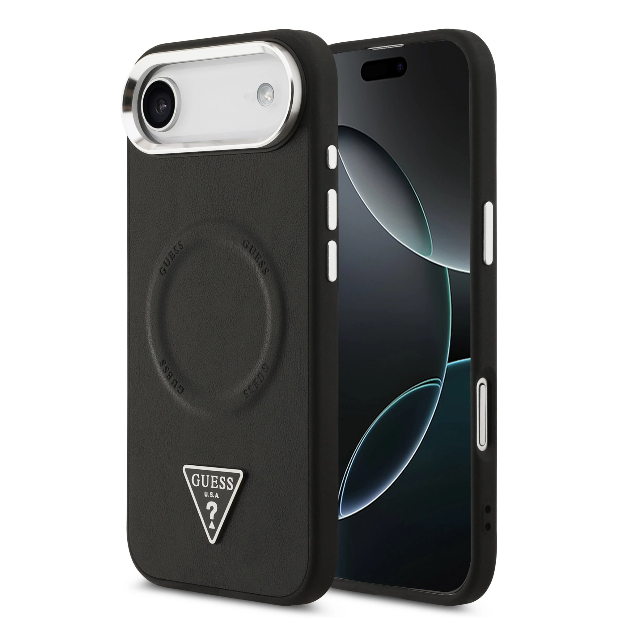 Guess Triangle Logo iPhone Air hoesje met MagSafe - Zwart