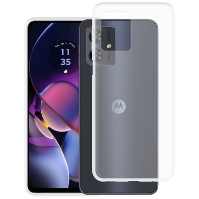 Just in Case Soft TPU Case voor Motorola Moto G54 5G Telefoonhoesje Transparant