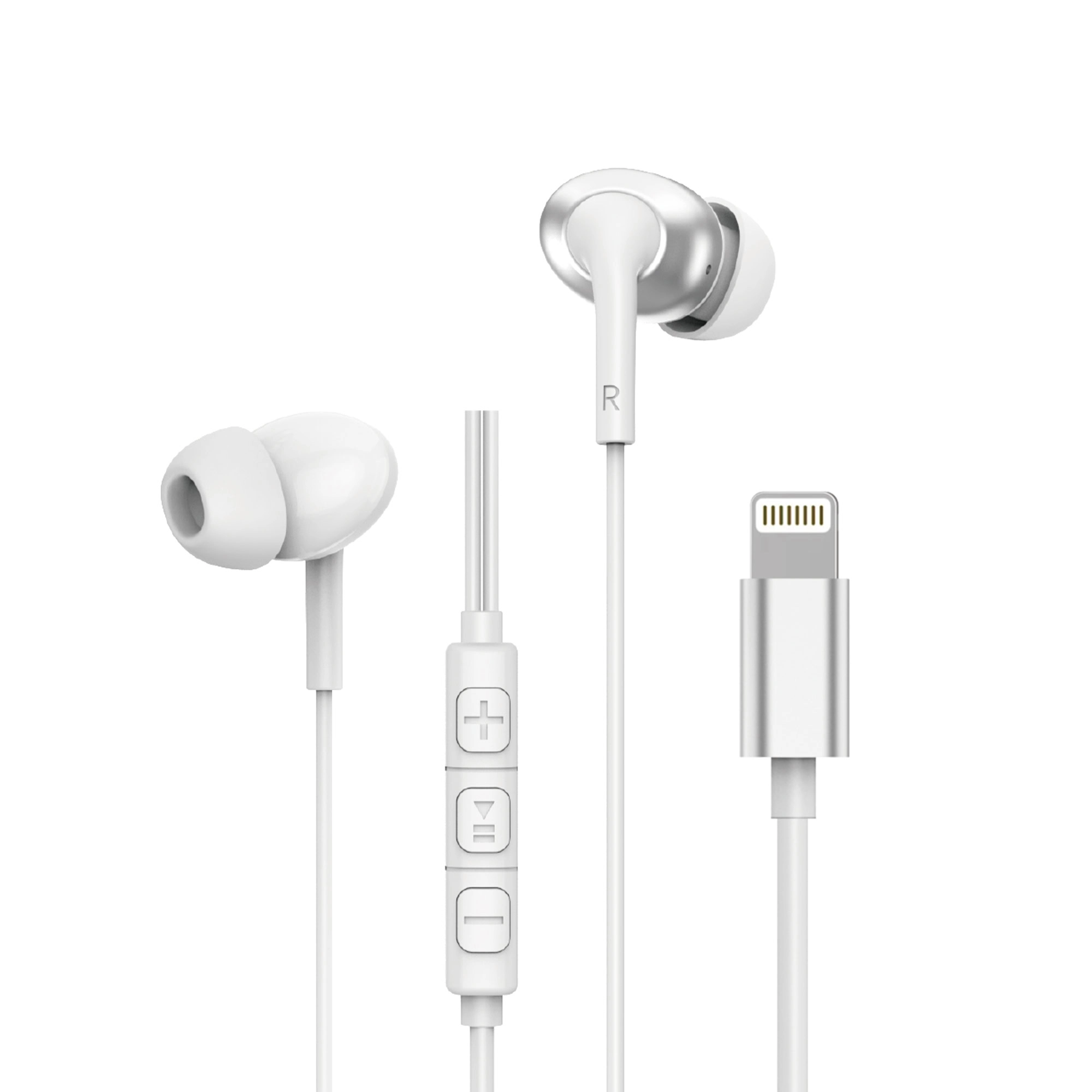WiWU EB319 Stereo Oordopjes Lightning 1.2m - Wit