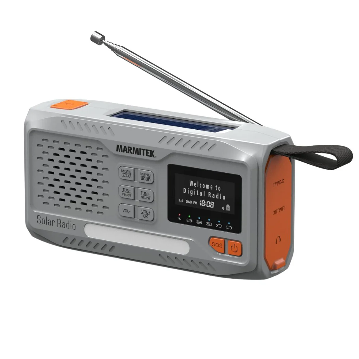 Marmitek RESQ 100 Noodradio DAB radio Grijs