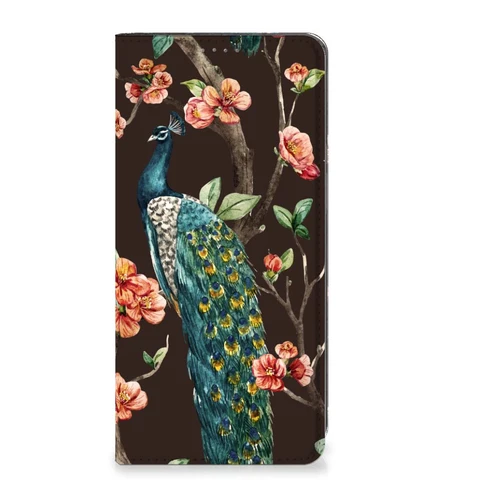 Google Pixel 7 Pro | Hoesje maken | Pauw met Bloemen