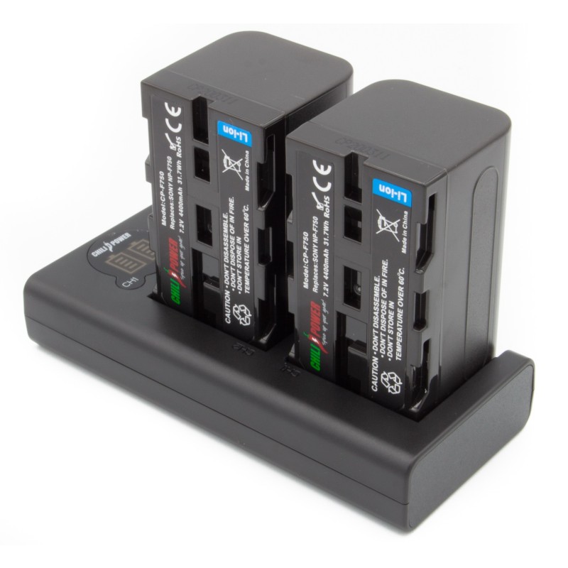 ChiliPower NP-F750 Sony USB Duo Kit - Camera accu set