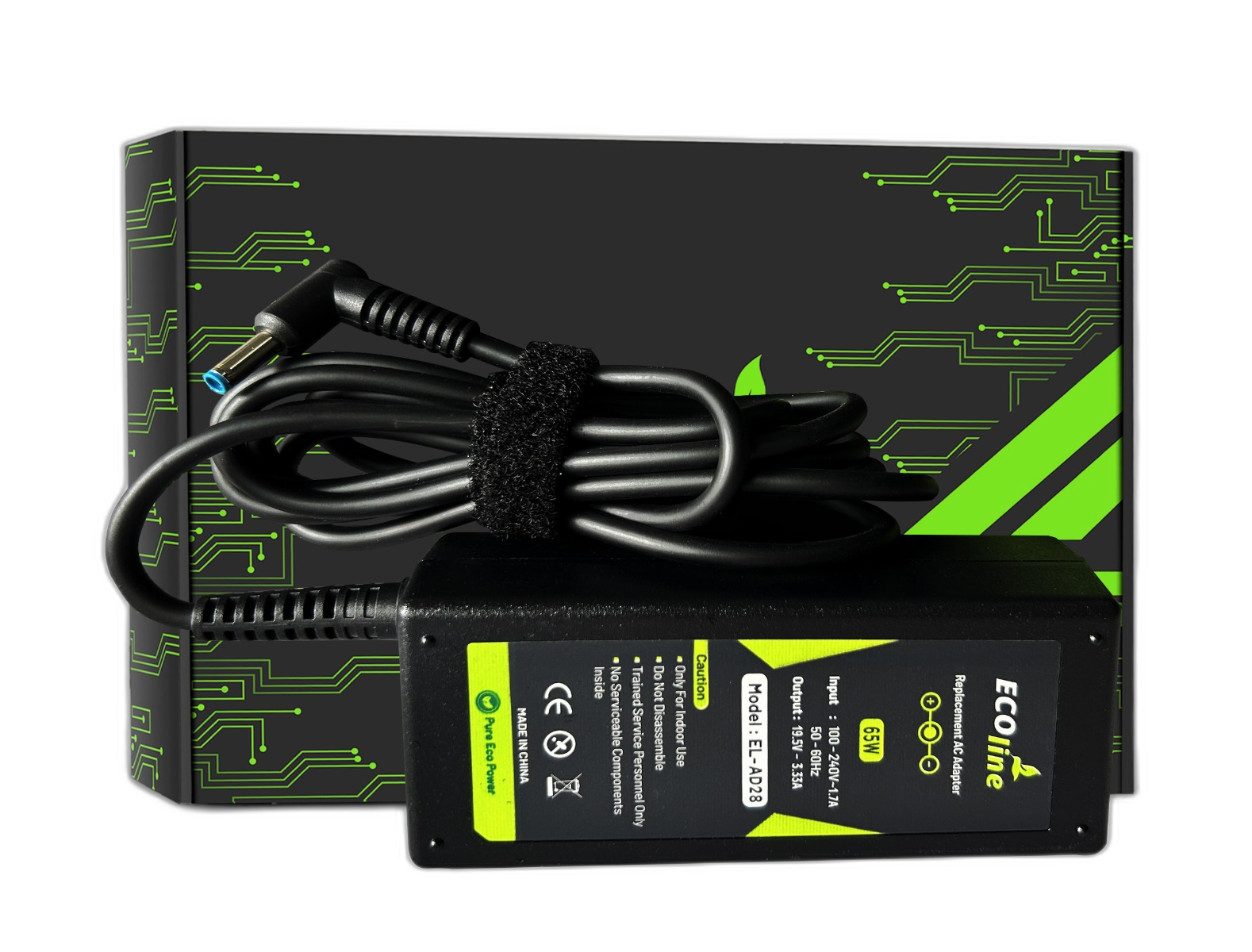 EcoLine - Oplader / AC Adapter - Compatibel Met De HP 250 G2 G3 G4 G5 15-R 15-R100NW 15-R101NW 15-R104NW 15-R233NW - 19.5V 3.33A 65W