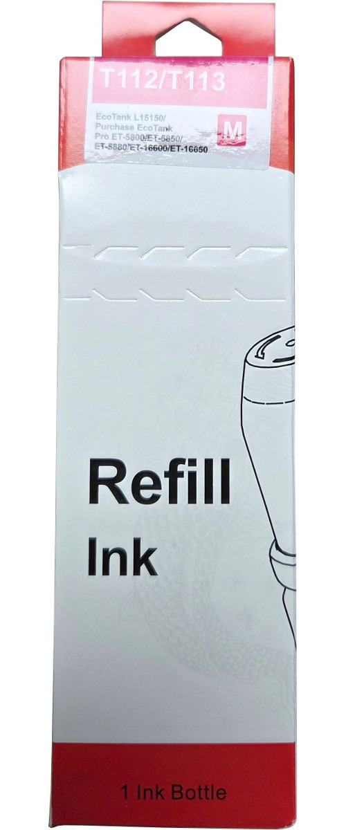 Huismerk Epson 112 / 113 EcoTank inktfles magenta