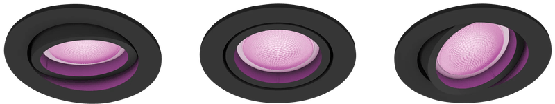 Philips Hue Centura inbouwspot White and Color rond Zwart 3-pack