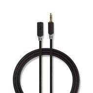 Nedis Stereo audiokabel | 3,5 mm male - 3,5 mm female | 3 m | Antraciet