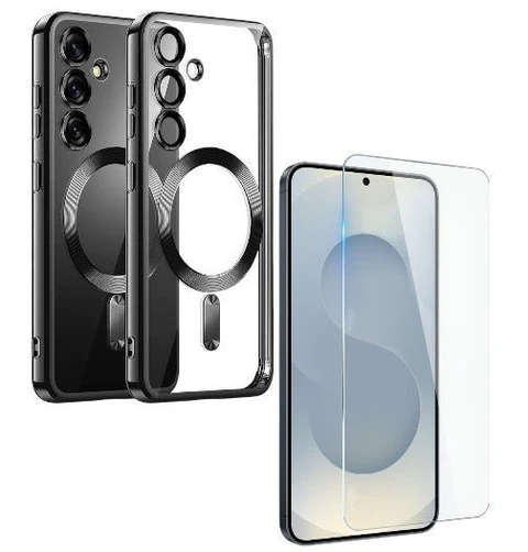 Backcover met 2x Screenprotector Samsung Galaxy A57 Hoesje met Camera lens protector - Zwart