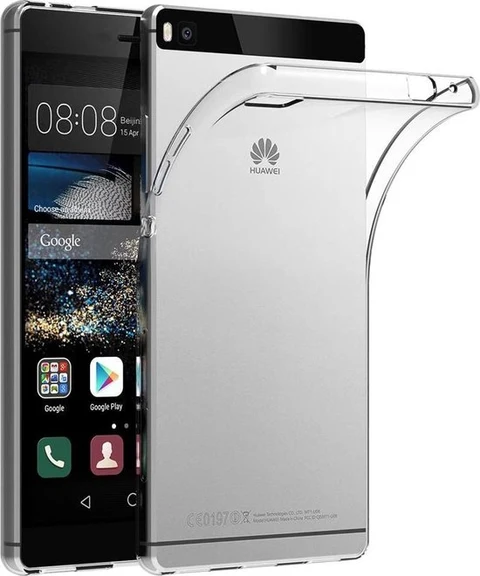 Huawei P8 Hoesjes - Siliconen Backcover - Transparant - Flexibel - Beschermhoes