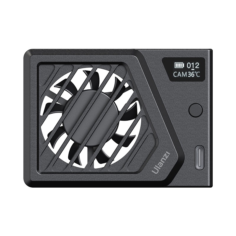 Ulanzi CA25 V2 camera koelventilator met klem - compact koelsysteem voor Nikon, Canon, Sony en Fuji camera's - zwart