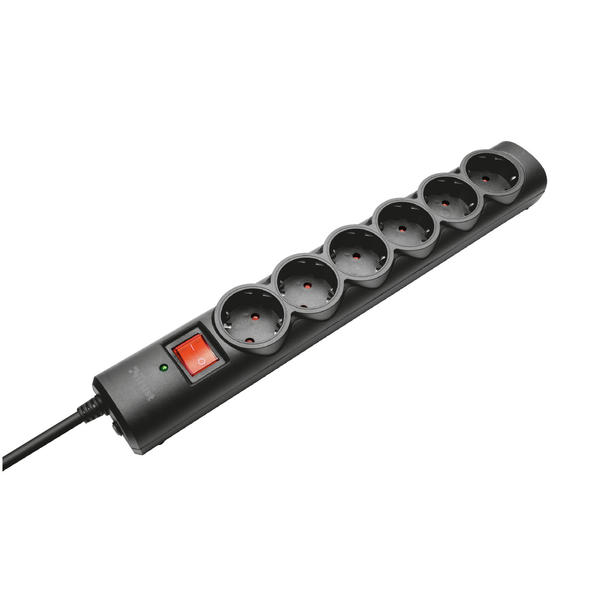 Trust Surge Protector 6 ports Desktop accessoire Zwart