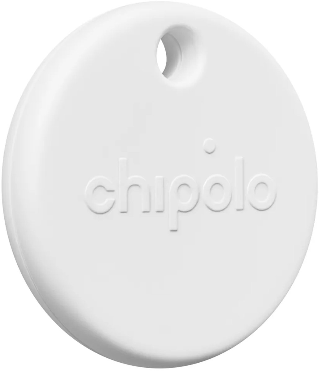 Chipolo POP - Bluetooth Tracker & KeyFinder - Werkt met Apple Find My & Android Find My Device - Tracker Apple iPhone & Android - 120 dB - Wit - 1 Pack