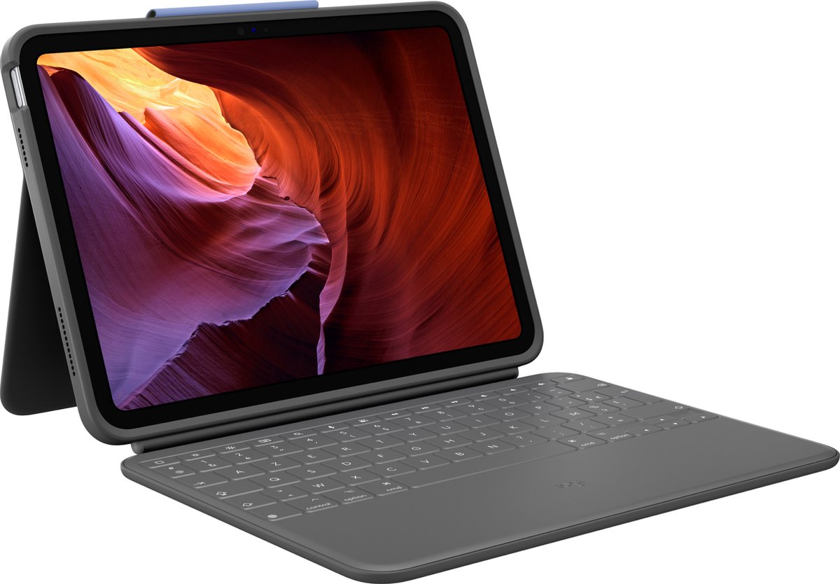 Logitech Rugged Folio - Tablettoetsenbord - Geschikt voor iPad (10 gen) - FR Azerty